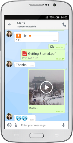 Zangi Messenger, UX