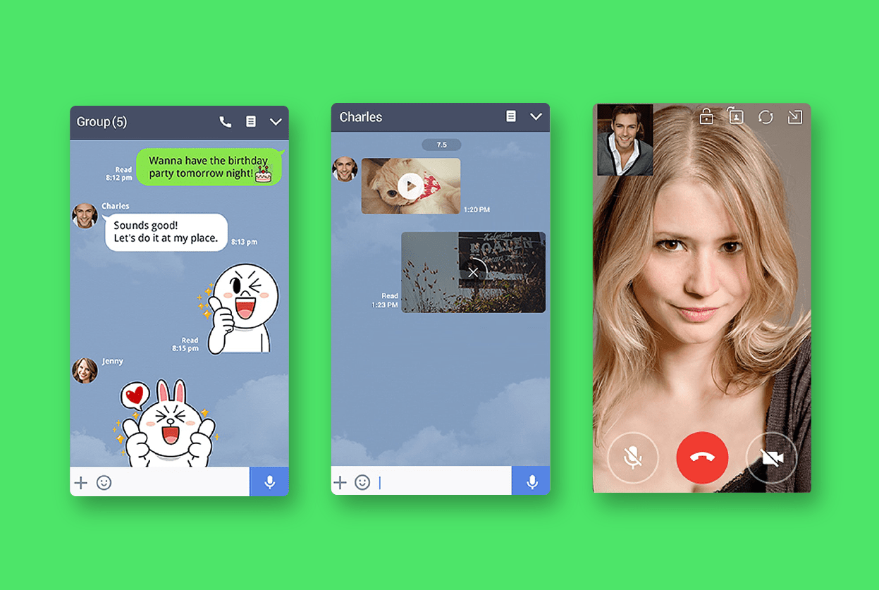 LINE Messenger comparison, zangi