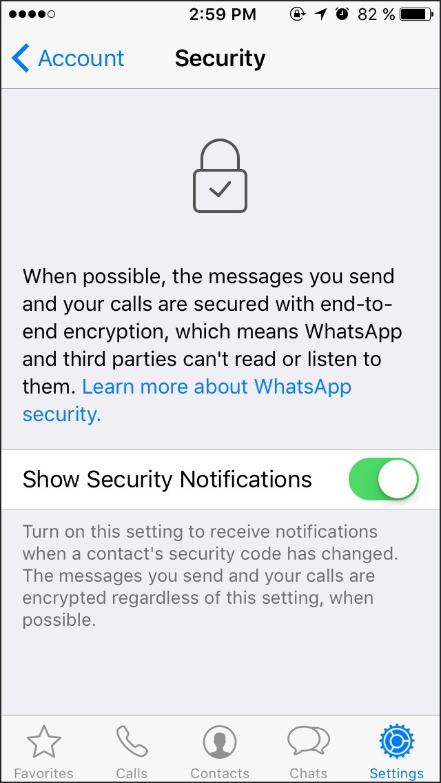 Whatsapp security 