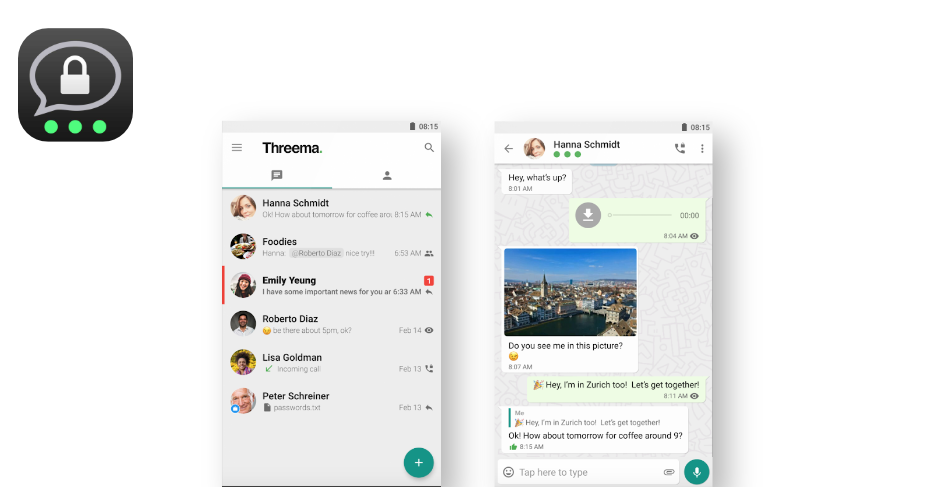 messaging apps for android, Threema