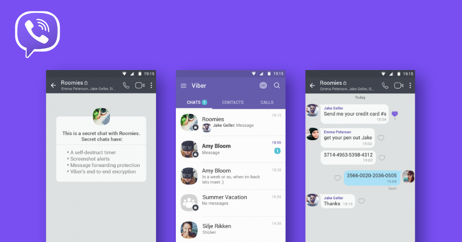 viber messenger, secure messaging app, free chat app