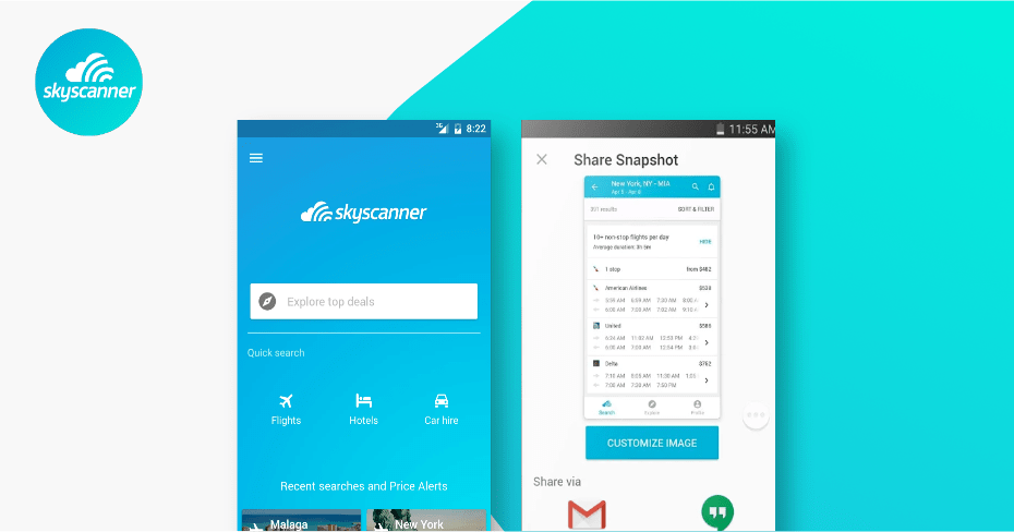 Skyscanner Best budget apps