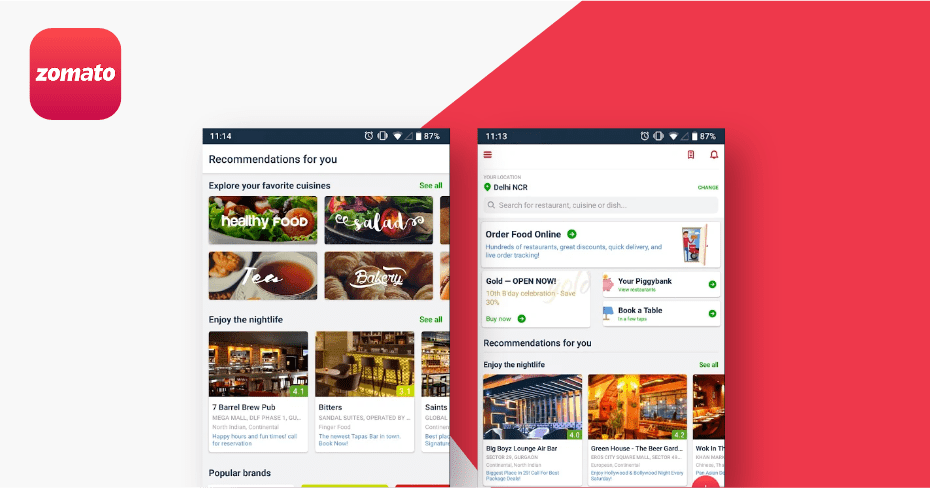 zomato Best budget apps