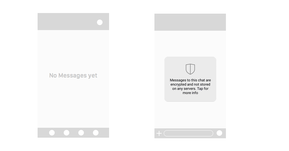 messaging app ux design first prototype