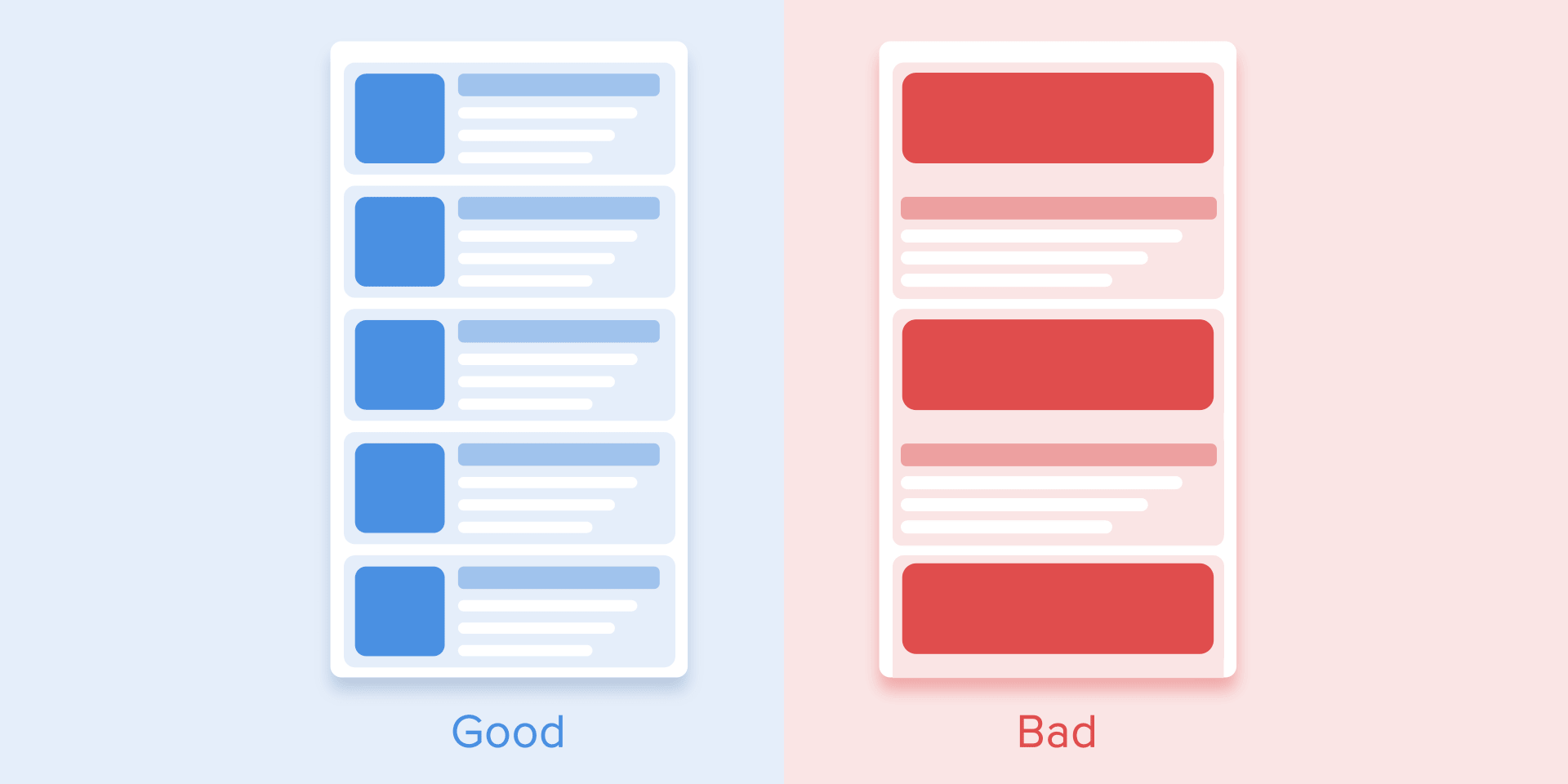 good vs bad messaging app ux design