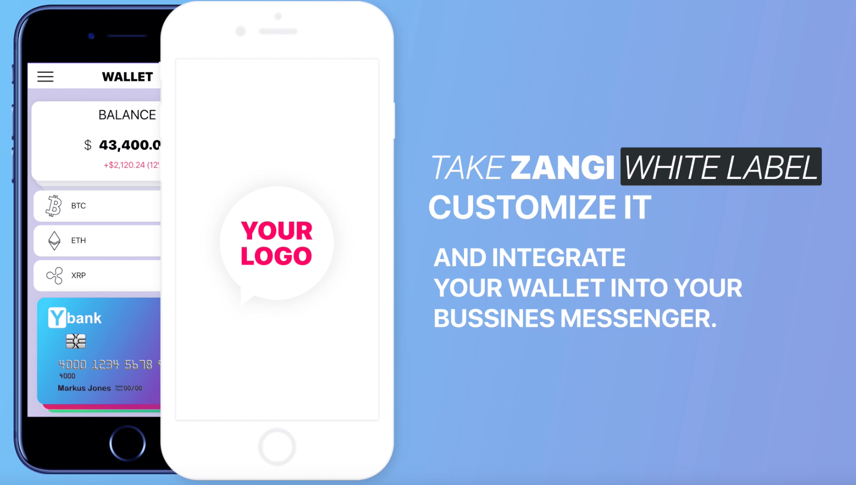 integrate your wallet into zangi business messenger