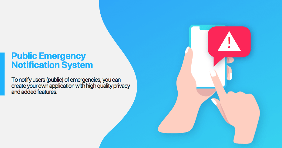 public emergency notification system private messenger for police