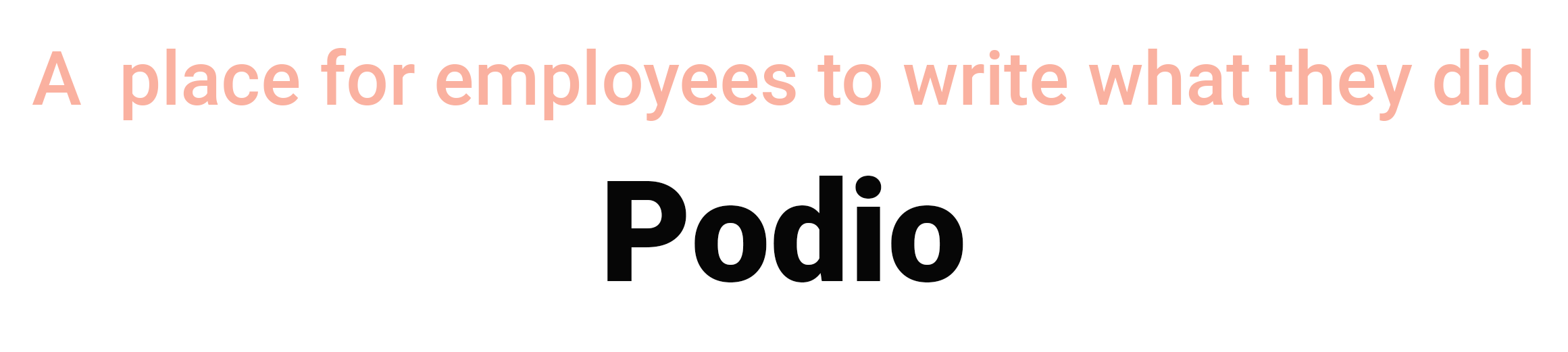 A  place for employees to write what they did/finished PODIO project managing tools