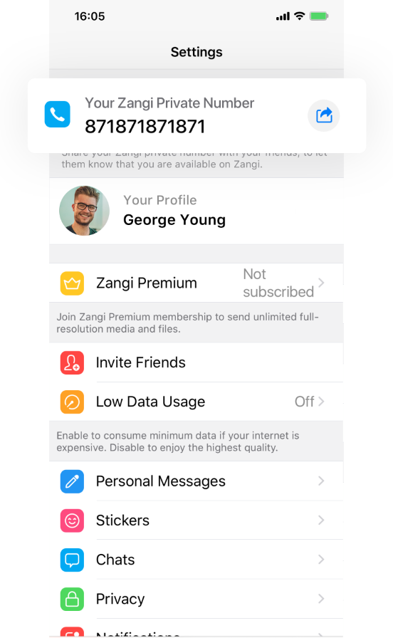 Method. 1 How to Share Your Zangi Number 