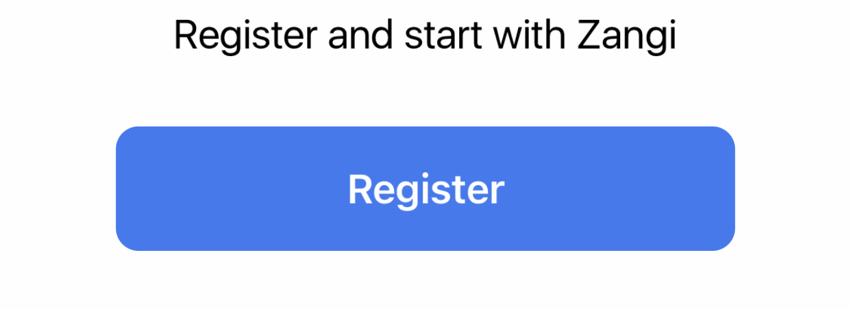 register on zangi no phone number registration messaging app